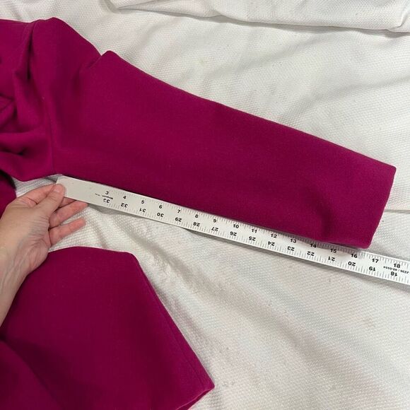 Vintage Braefair Union Made Wool Blend Magenta Pink Double Breasted Coat Women’s - Picture 10 of 10